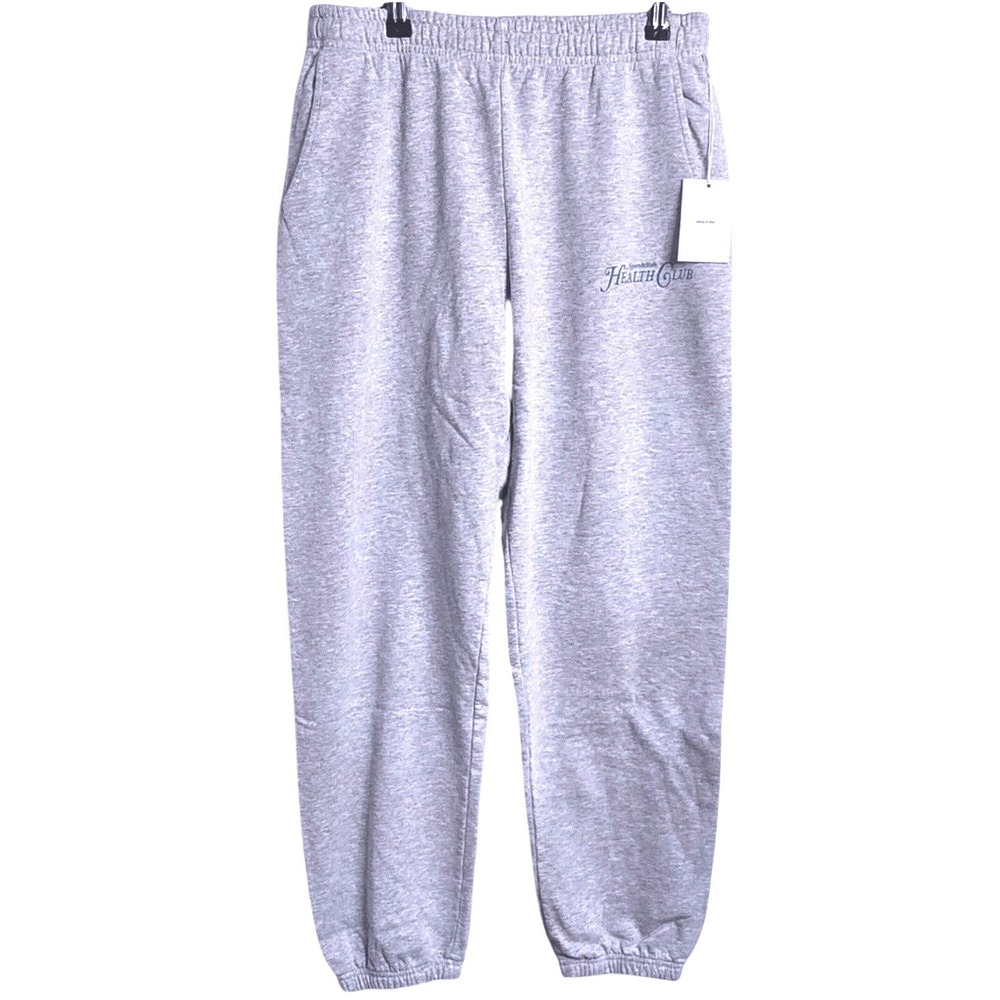 SPORTY & RICH RIZZOLI HEALTH CLUB HEATHER UNISEX SWEATPANTS SZ L‎